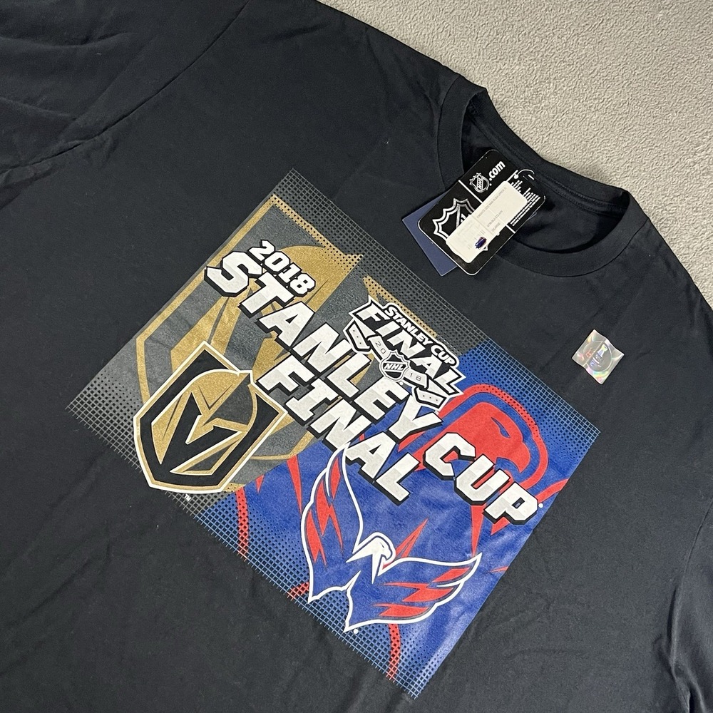 2018 Stanley Cup Finals 2XL Mens Black Graphic Logo Tee NWT